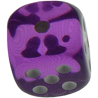 16mm Round Corner Translucent Dice - Light Purple