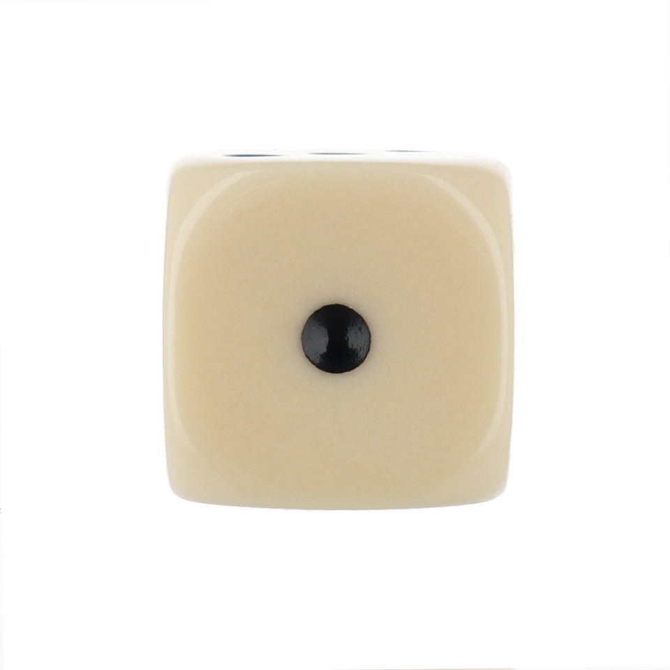 19mm Round Corner Michigan Red Eye Dice - Ivory With Tri Color Dots