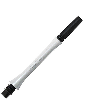 Fit Flight Carbon Slim Locked Dart Shafts - Inbetween #4 (28.5mm) White