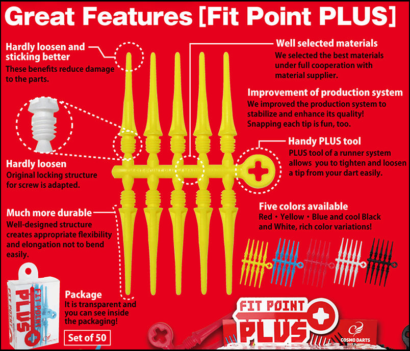 Fit Point Plus Soft Tip Points - Red (50 Count)