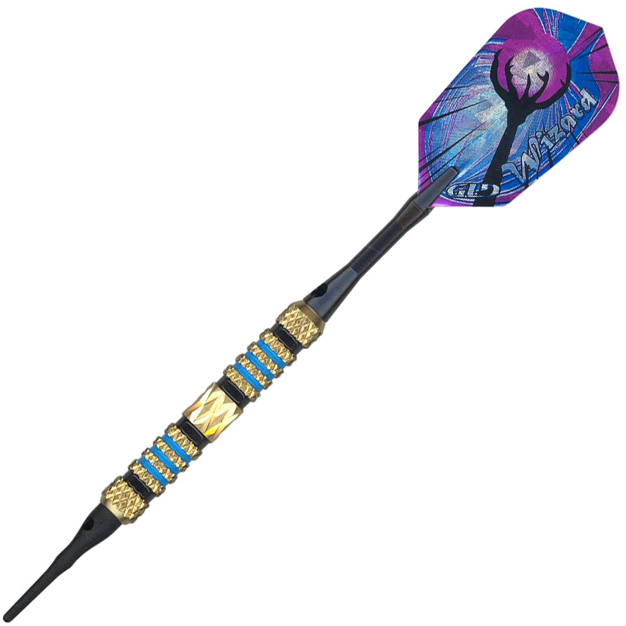 GLD Wizard Soft Tip Darts - Blue Rings 18gm