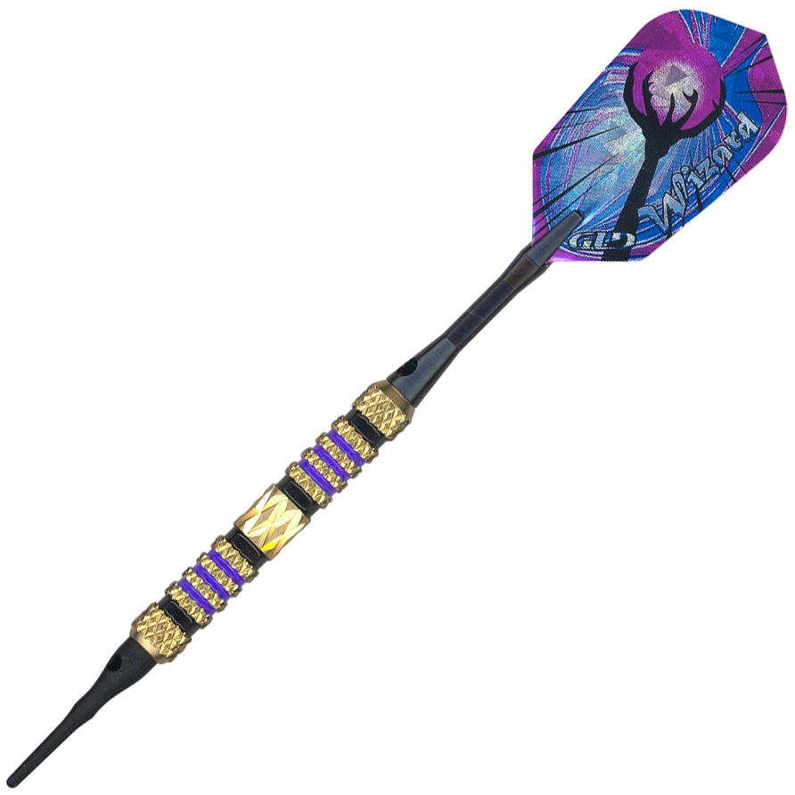 GLD Wizard Soft Tip Darts - Purple Rings 18gm