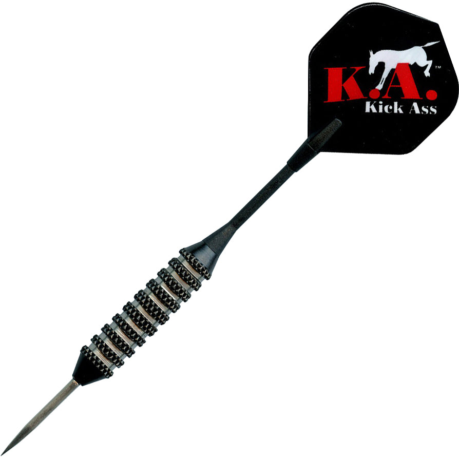 Bottelsen Kick Ass T Koat Super Alloy Steel Tip Darts - Black 23gm