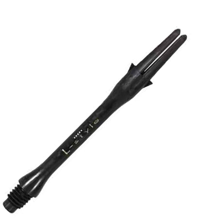 L-Style L-Shaft Carbon Locked Slim Dart Shafts - 370 Medium Black