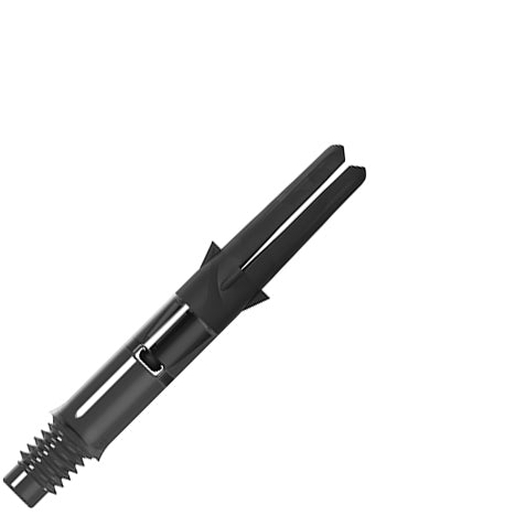L-Style L-Shaft Carbon Silent Straight Dart Shafts - 190 Short Clear Black