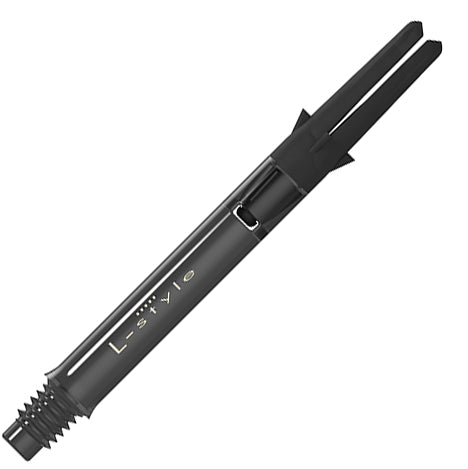 L-Style L-Shaft Carbon Silent Straight Dart Shafts - 330 Medium Clear Black