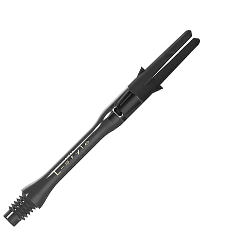 L-Style L-Shaft Carbon Silent Slim Dart Shafts - 370 Medium Clear Black