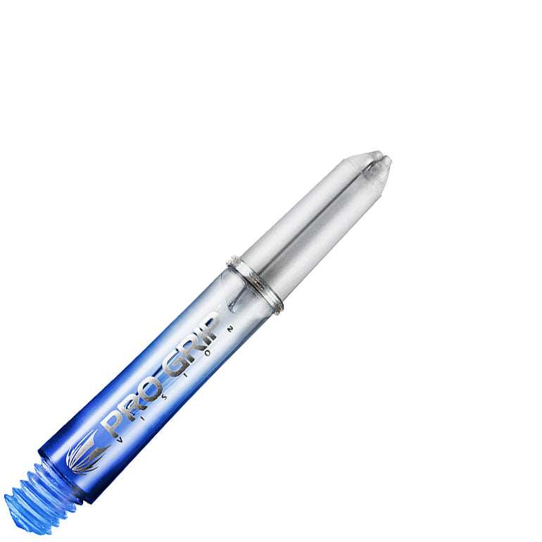 Target Pro Grip Vision Polycarbonate Dart Shafts - Short Clear Blue