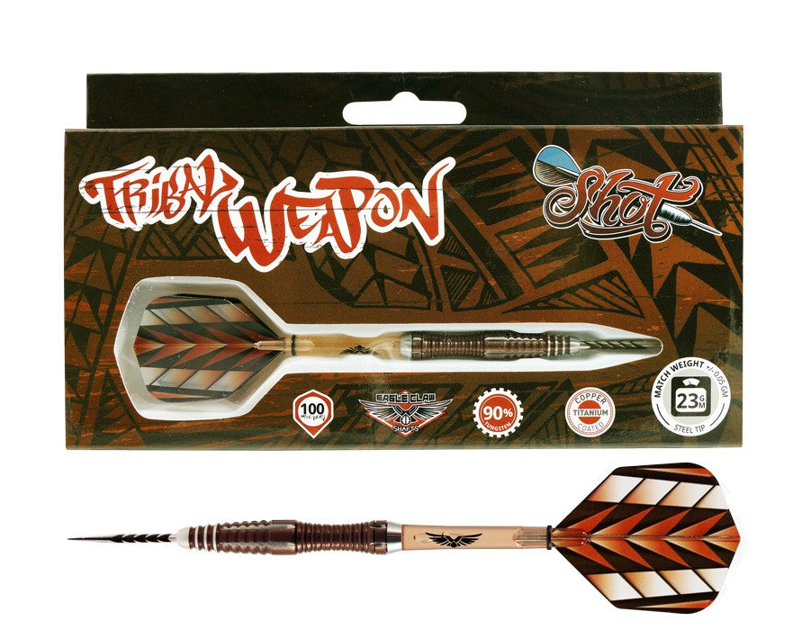 Shot Tribal Weapon 1 Steel Tip Darts - Front Weighted 25gm